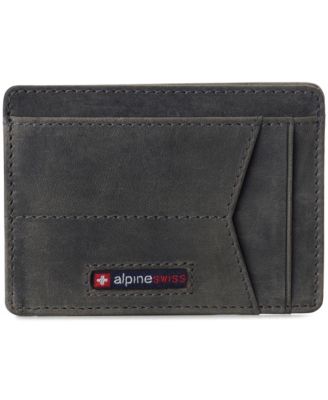 Men's Men RFID Safe Minimalist Front Pocket Wallet Leather Thin Card Case