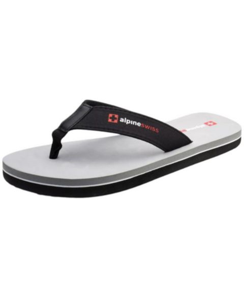 Мужские сандалии Alpine Swiss Flip Flops Lightweight Thong Sandals Beach Slides EVA Sole for Comfort Durable Flip Flops for Men Casual Wear Pool Outdoor Sandal, цвет: Серый