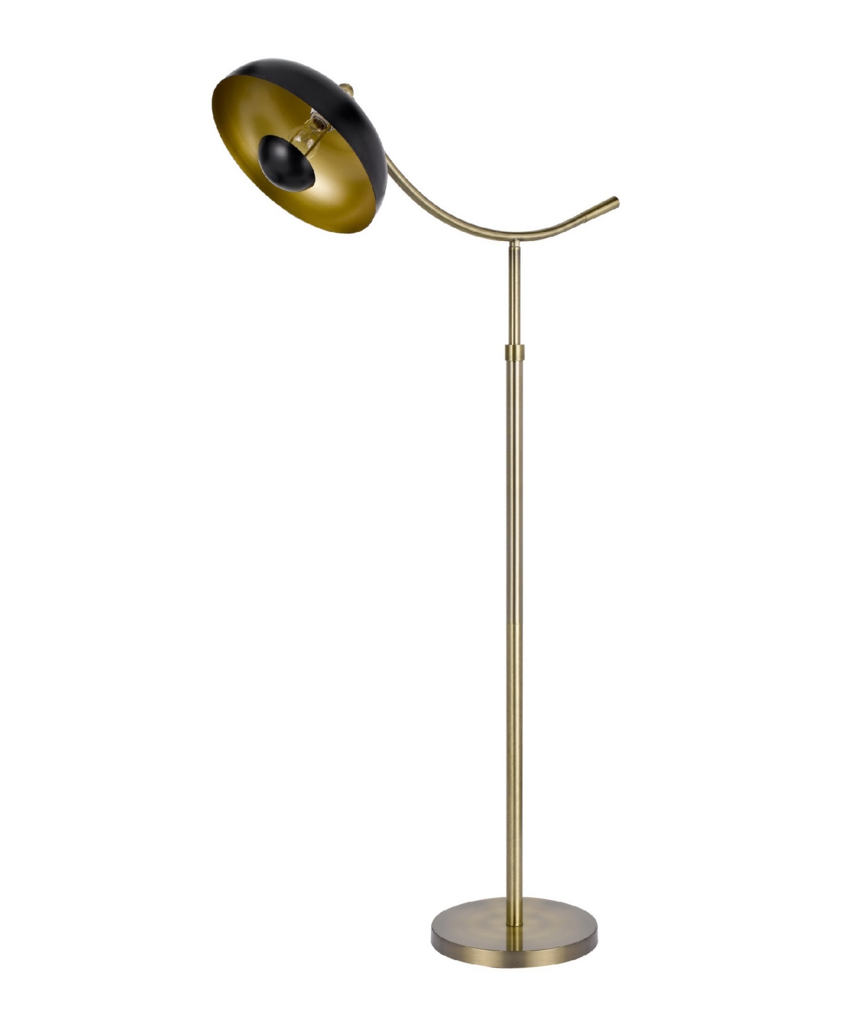 Shop Cal Lighting 66" Height Metal Floor Lamp In Antique Brass,dark Bronze