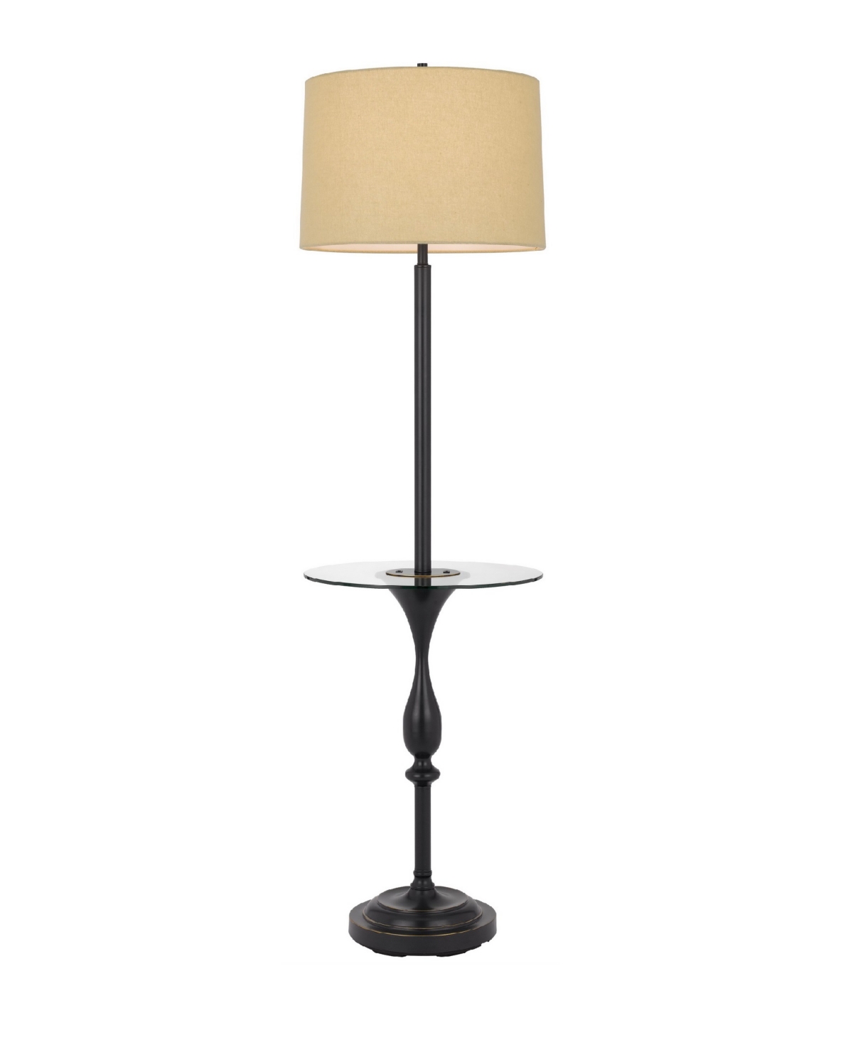 Shop Cal Lighting 61" Height Metal Floor Lamp In Dark Bronze