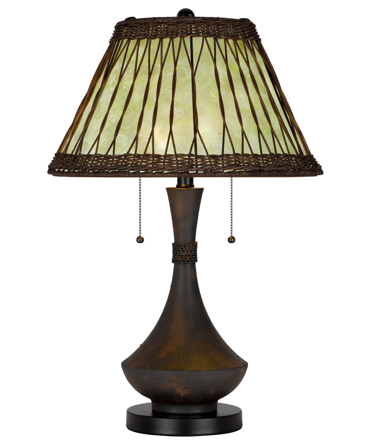 Cal Lighting 25.5" Height Metal And Resin Table Lamp In Dark Bronze