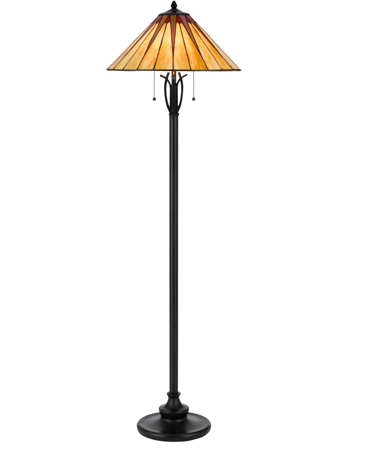 Cal Lighting 61" Height Metal And Resin Floor Lamp In Dark Bronze