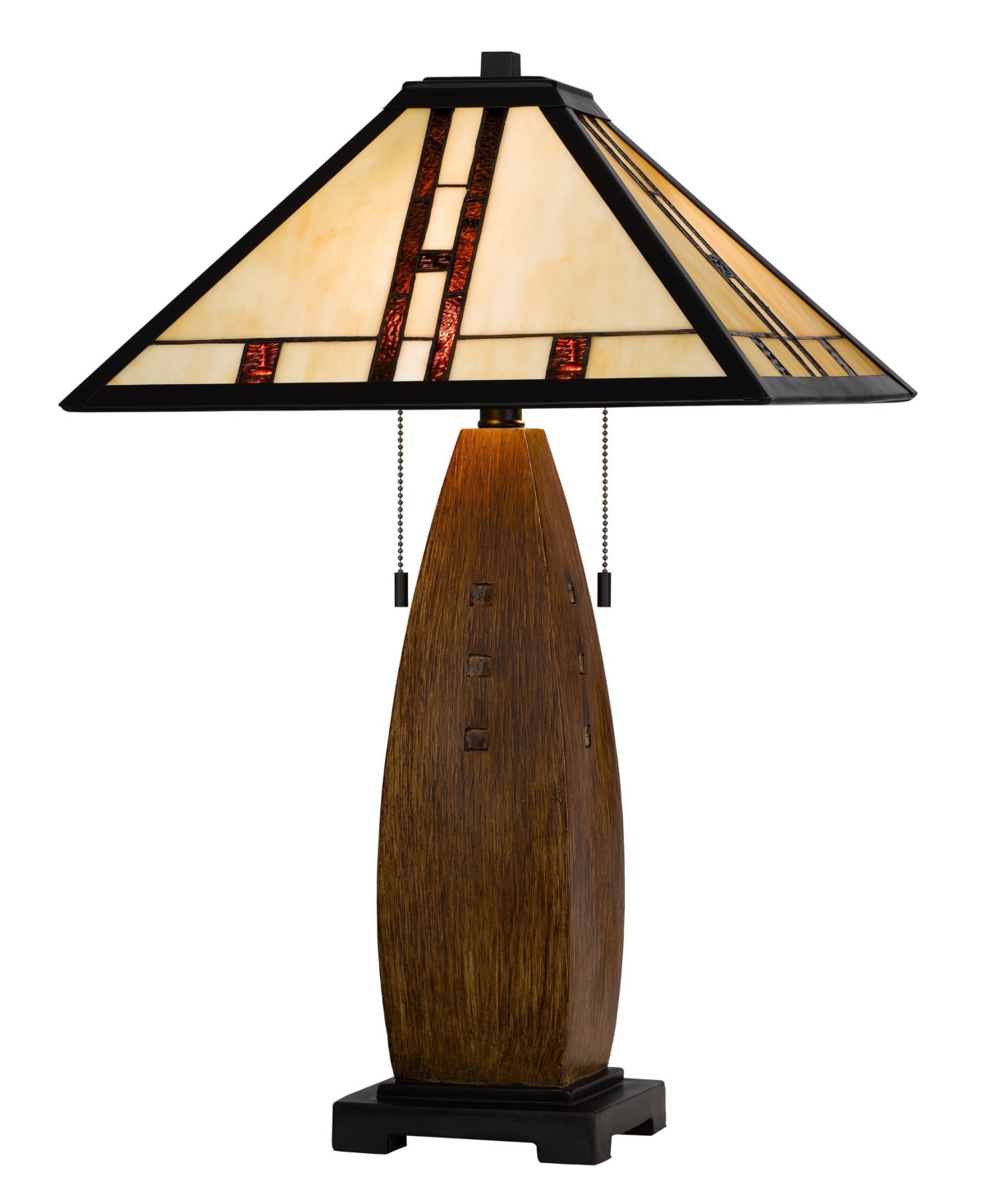 Cal Lighting 26" Height Metal And Resin Table Lamp In Oak