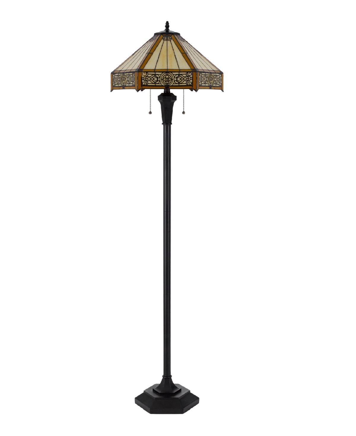 Shop Cal Lighting 60" Height Metal And Resin Floor Lamp In Dark Bronze