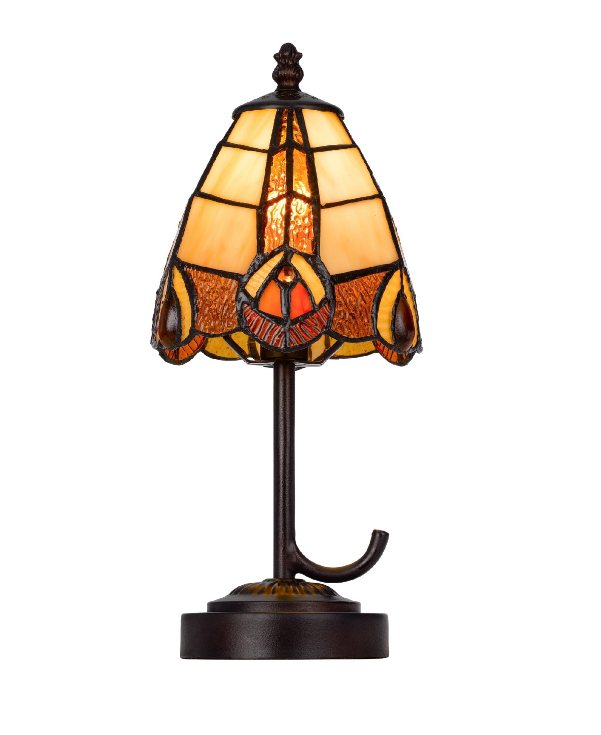 Shop Cal Lighting 13" Height Metal And Resin Accent Lamp In Dark Bronze