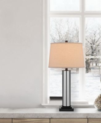 Garner 29" Height Glass and Metal Table Lamp Set