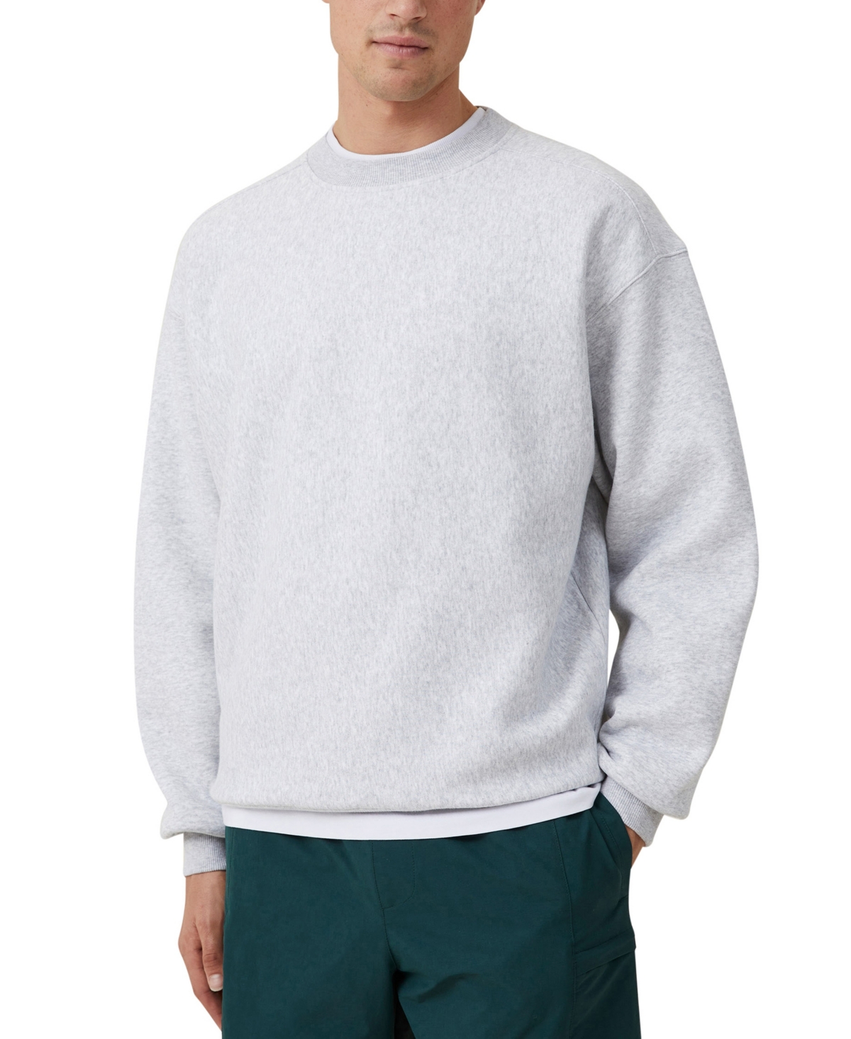 Cotton On Men's Oversized Fleece Sweater In Gray Marle