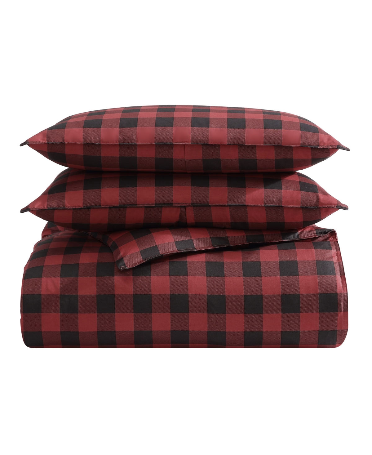 Closeout! Eddie Bauer Mountain Plaid Cotton Reversible 3 Piece Comforter Set,