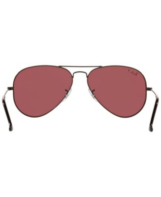 Unisex Aviator Large Metal Polarized Sunglasses, Polar RB3025