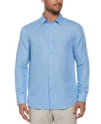Cubavera - Men's Long Sleeve Button Front Dobby Shirt