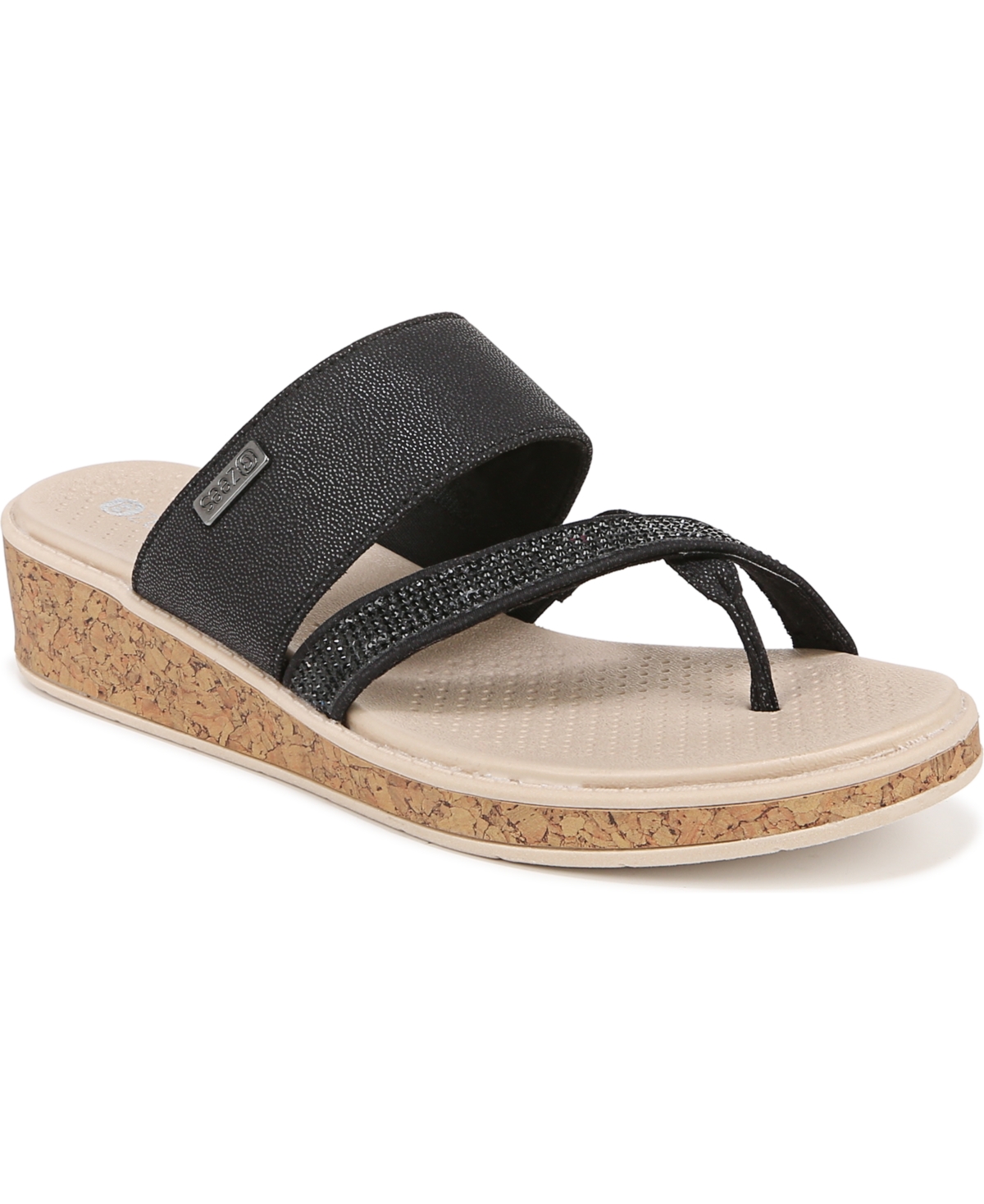 Bora Bright Washable Thong Sandals - Silver Faux Leather