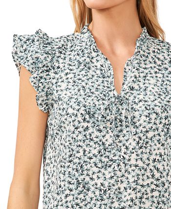 CeCe Women's Lace Inset Ruffle Collar Shirt - Macy's