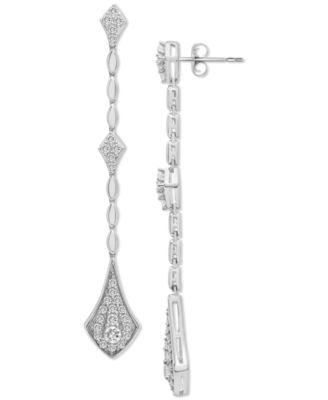 Diamond Linear Drop Earrings (1 ct. t.w.) in 14k Gold or 14k White Gold, Created for Macy's