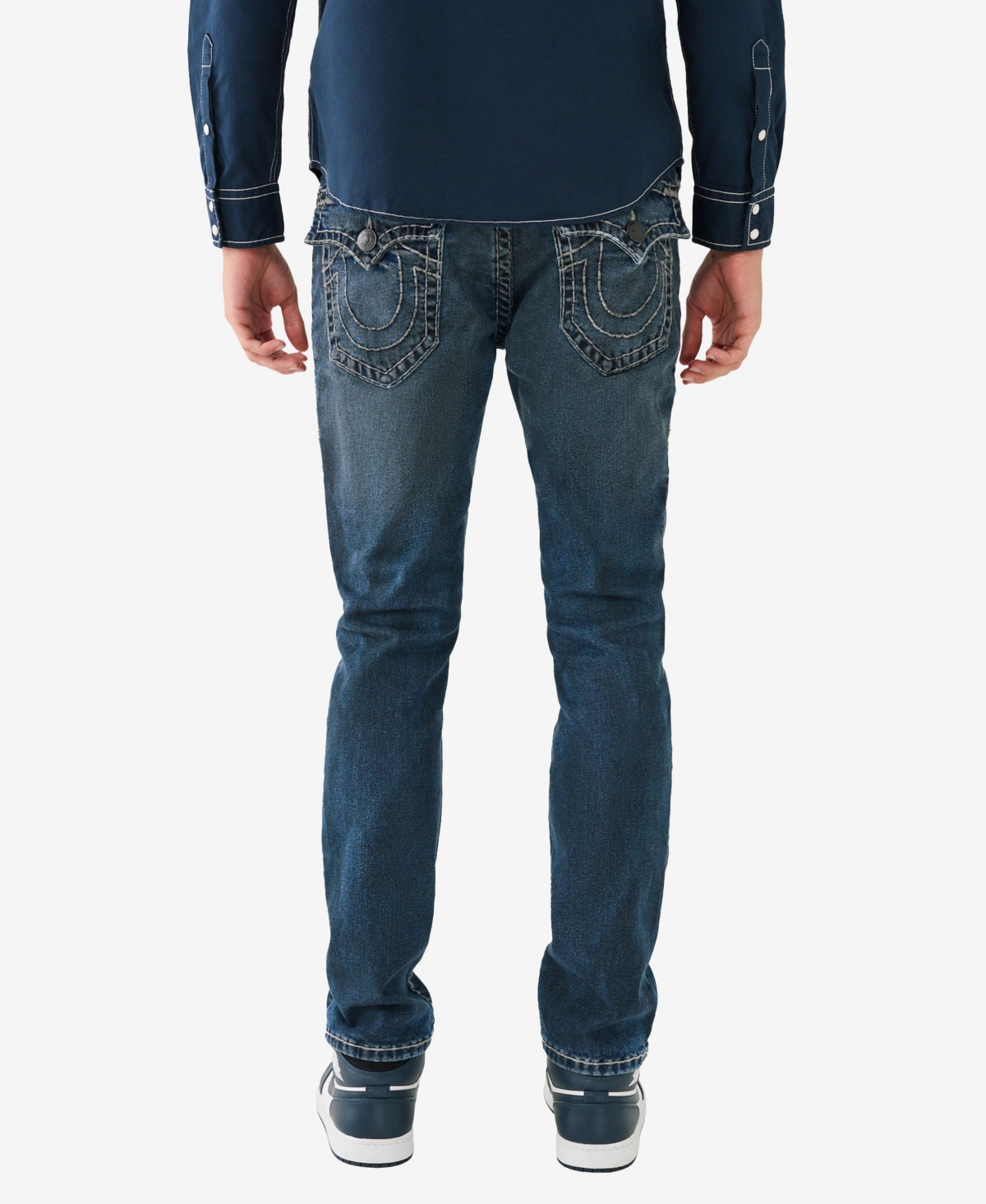 Men's Rocco Flap Pockets Super T Skinny Jeans - Slate Dark Wash