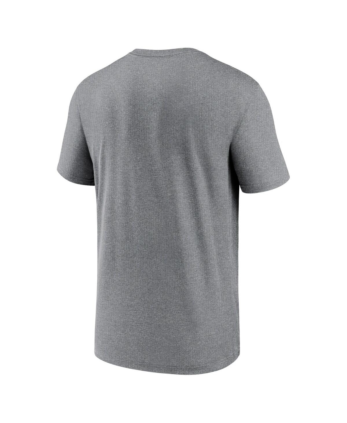 Shop Nike Men's  Heather Charcoal Texas Rangers 2023 Postseason Legend Performance T-shirt