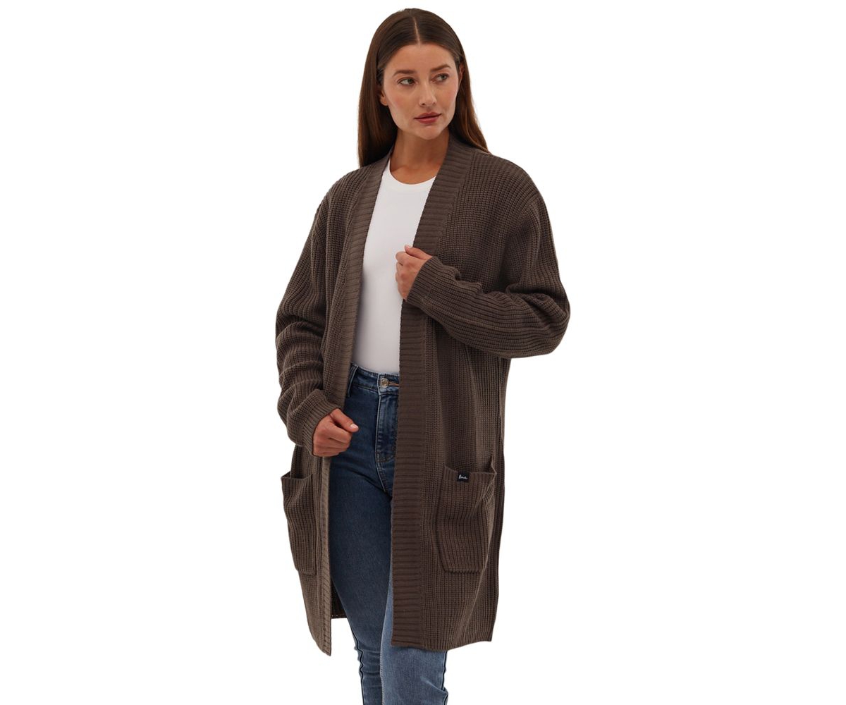 Bench Dna Asteria Long Cardigan Sweater In Charcoal ModeSens