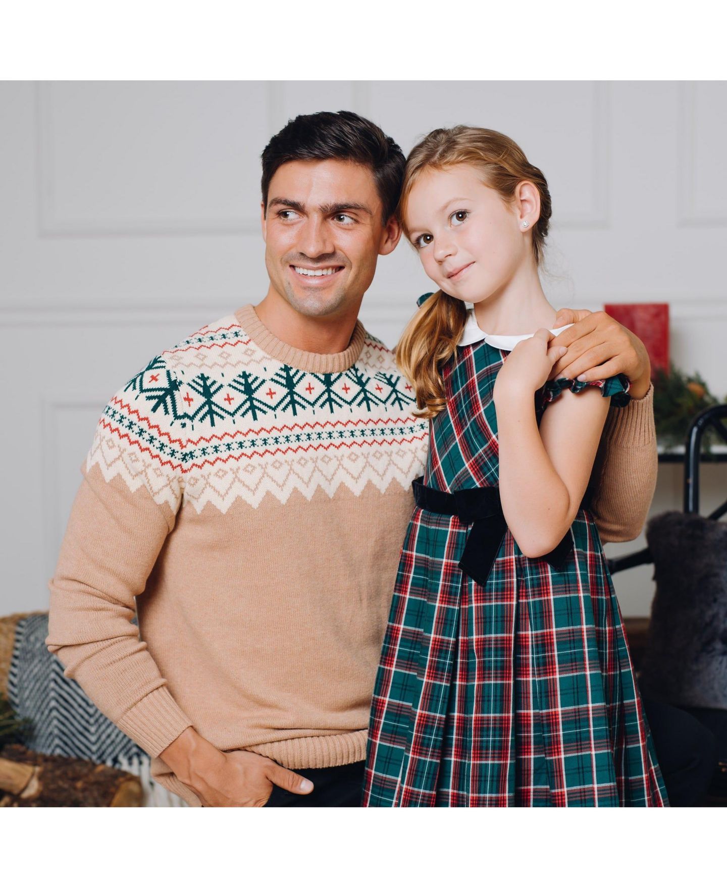 Мужской свитер Hope & Henry Crew Neck Fair Isle, цвет: Верблюжий — фото 6