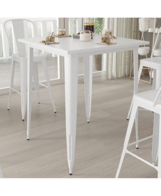 Rothko Patio Dining Table With Metal Frame And Square Top