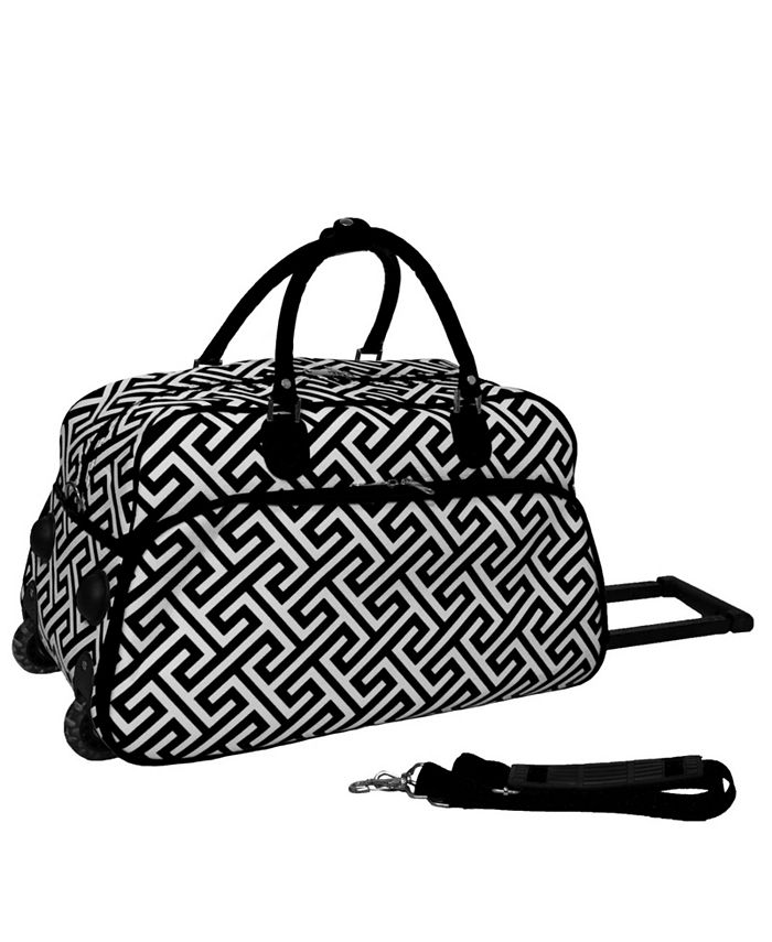 World Traveler Greek Key 21-Inch Carry-On Rolling Duffel Bag - Macy's