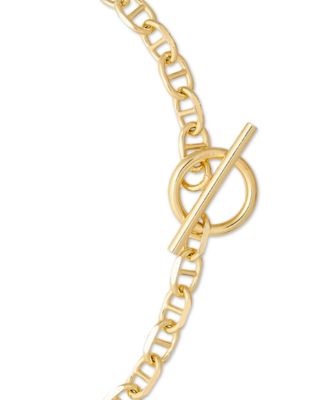 Mariner Link Chain 18 Toggle Necklace in 14k Gold-Plated Sterling Silver