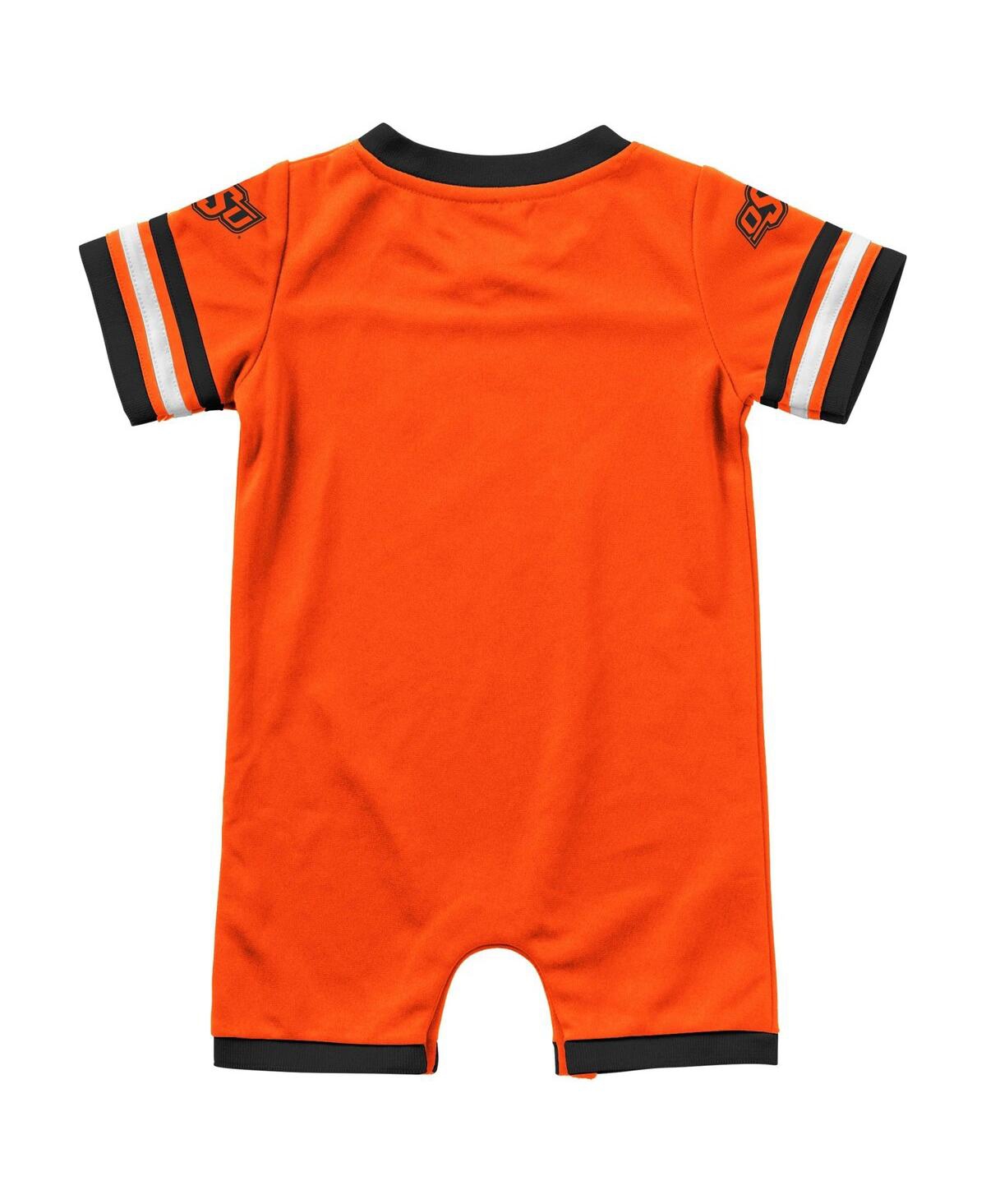 Shop Colosseum Newborn And Infant Boys And Girls  Orange Oklahoma State Cowboys Bumpo Football Logo Romper
