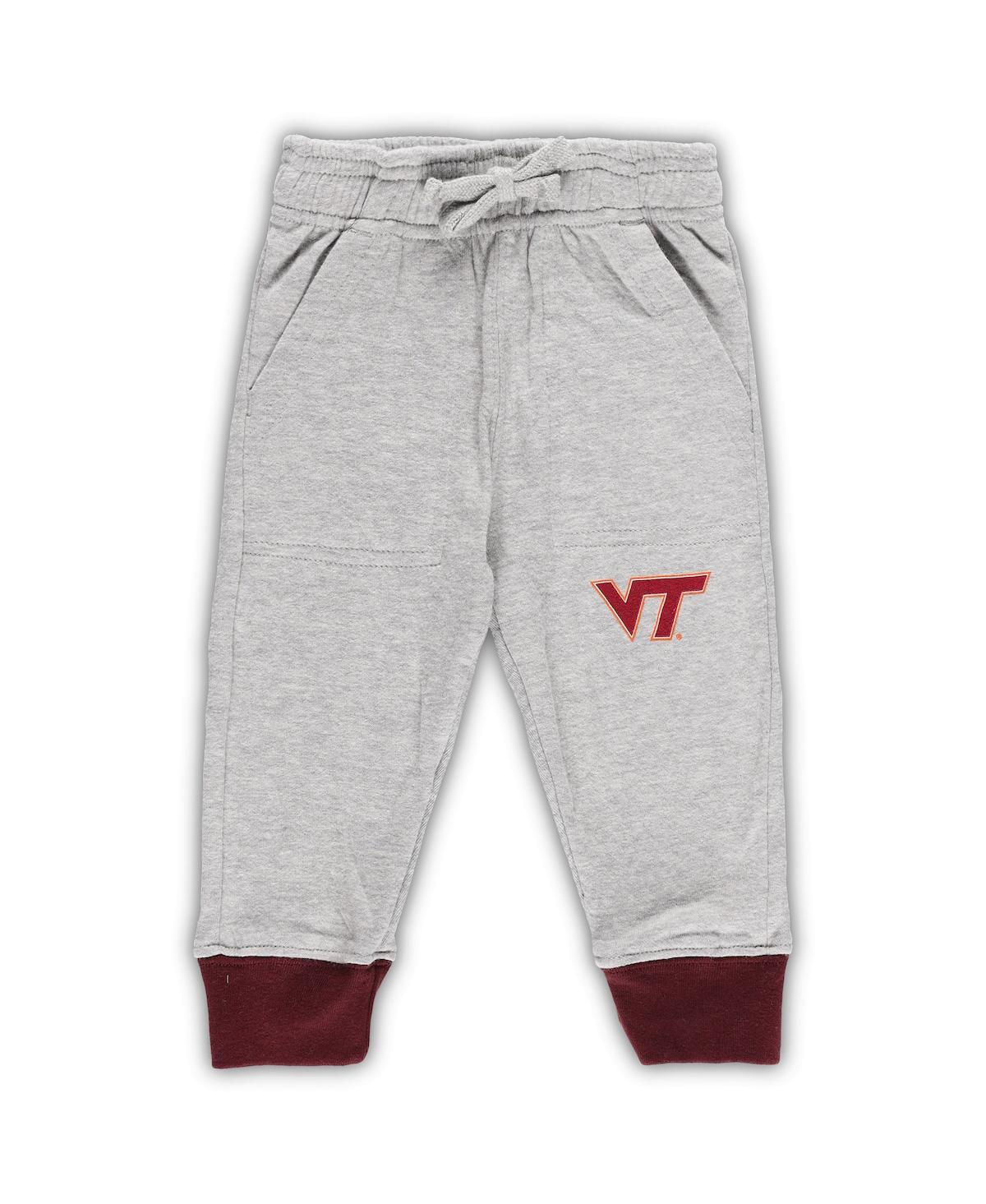 Wes & Willy Infant Boys And Girls  Heather Gray Virginia Tech Hokies Jie Jie Long Sleeve Bodysuit And In Heather Gray
