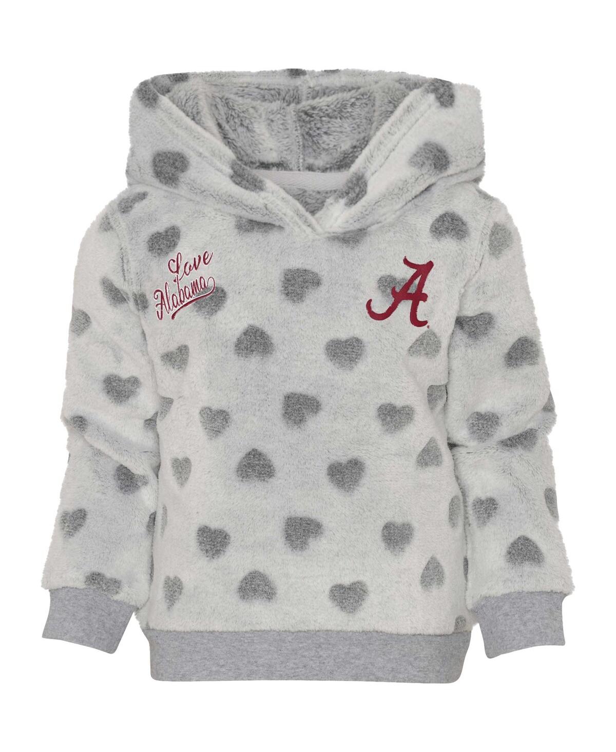 Girls Infant Black Alabama Crimson Tide Heart To Heart Pullover Hoodie and Leggings Set - Black