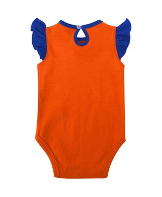 Girls Newborn and Infant Royal, Orange Florida Gators Spread the Love 2-Pack Bodysuit Set