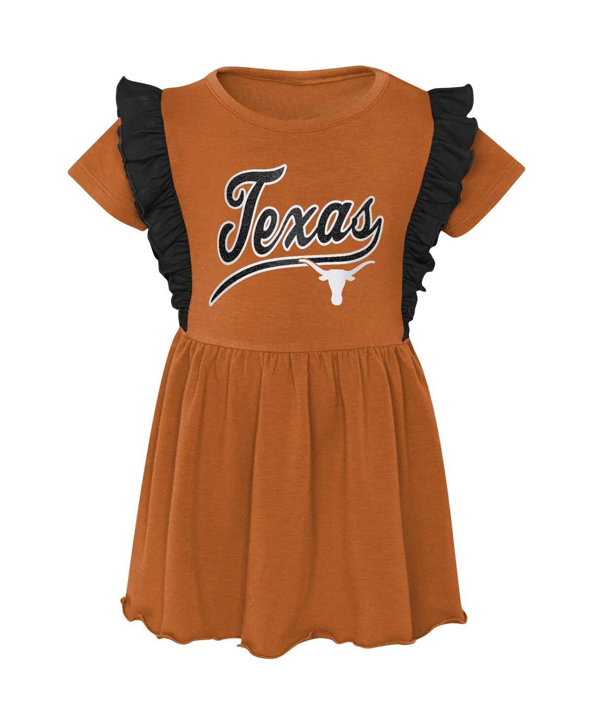 Shop Outerstuff Girls Toddler Burnt Orange Texas Longhorns Too Cute Tri-blend Dress