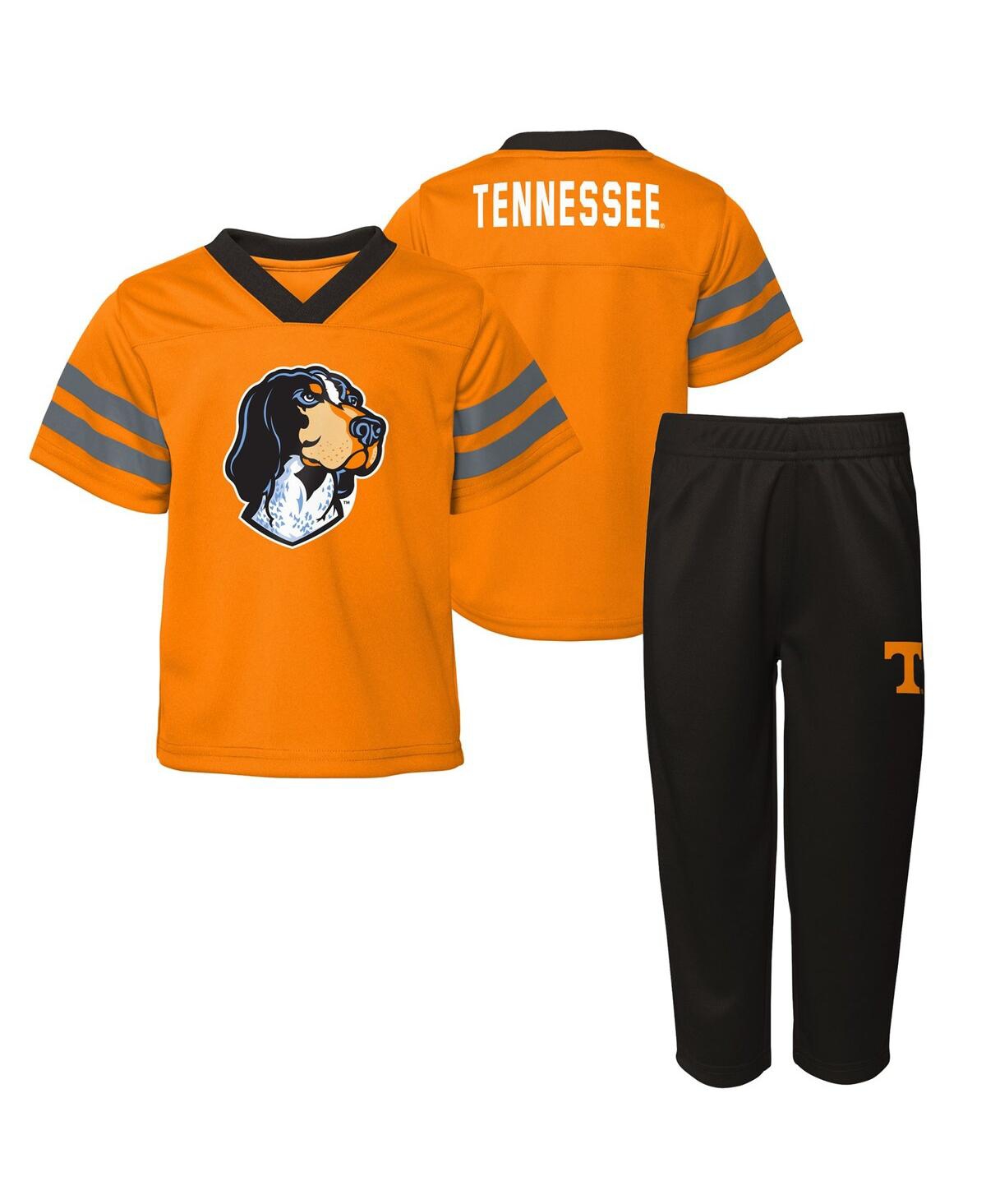 Outerstuff Babies' Infant Boys And Girls Tennessee Orange Tennessee Volunteers Two-piece Red Zone Jersey And Pants Set