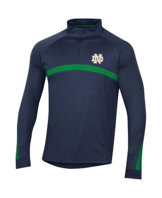 Men's Navy Notre Dame Fighting Irish Gameday Camo Quarter-Zip Top