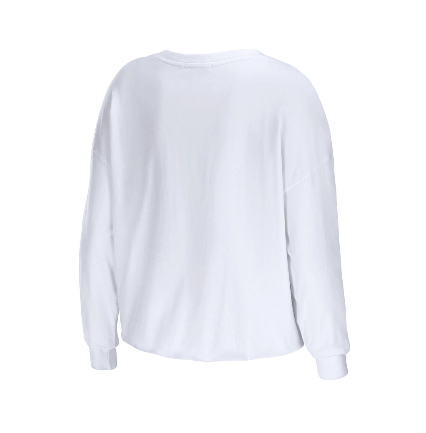 Женская футболка WEAR by Erin Andrews White Georgia Bulldogs Diamond Long Sleeve Cropped — фото 2