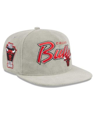 Men's Gray Chicago Bulls The Golfer Corduroy 9FIFTY Snapback Hat