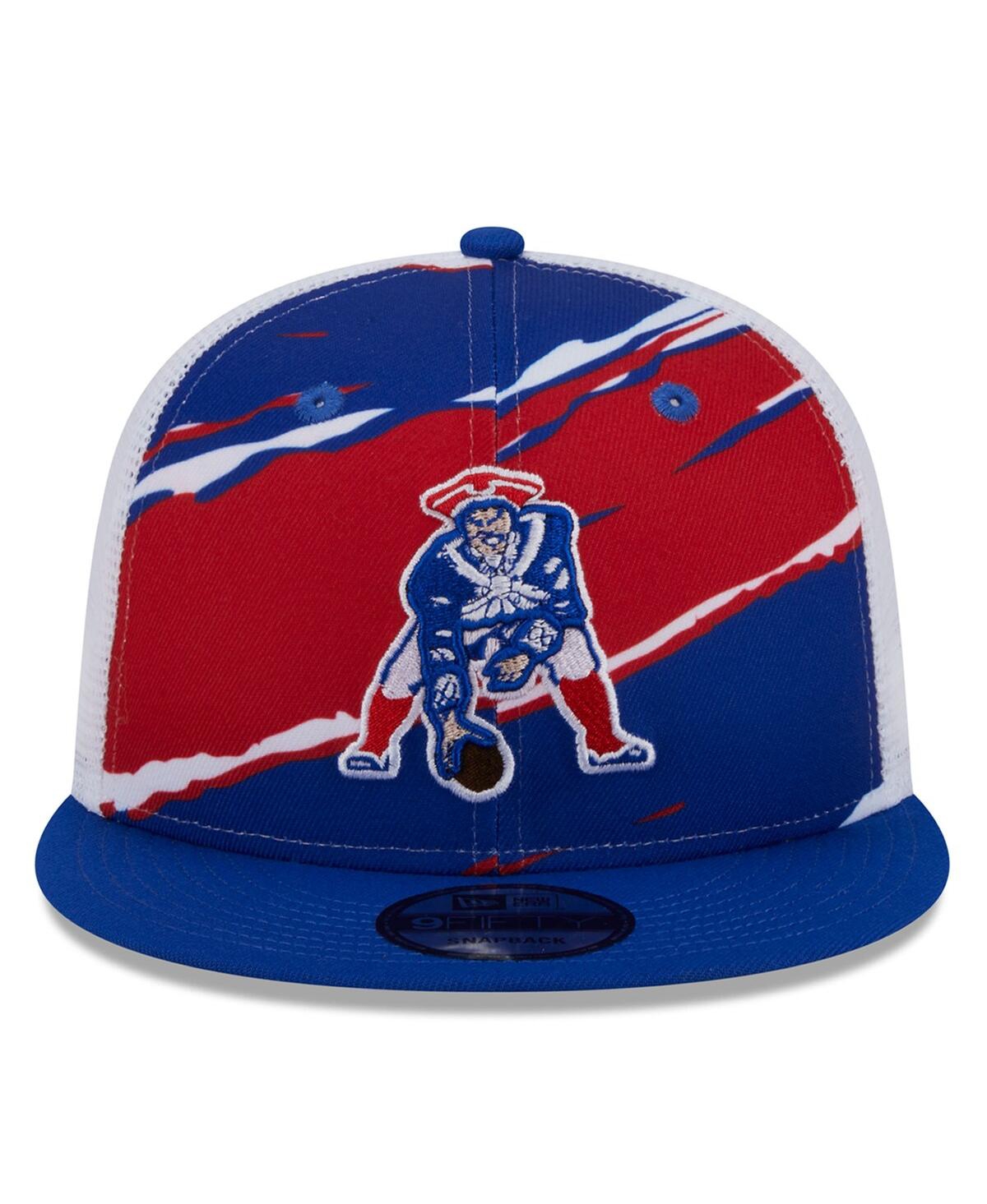 Shop New Era Men's  Royal New England Patriots Historic Tear Trucker 9fifty Snapback Hat