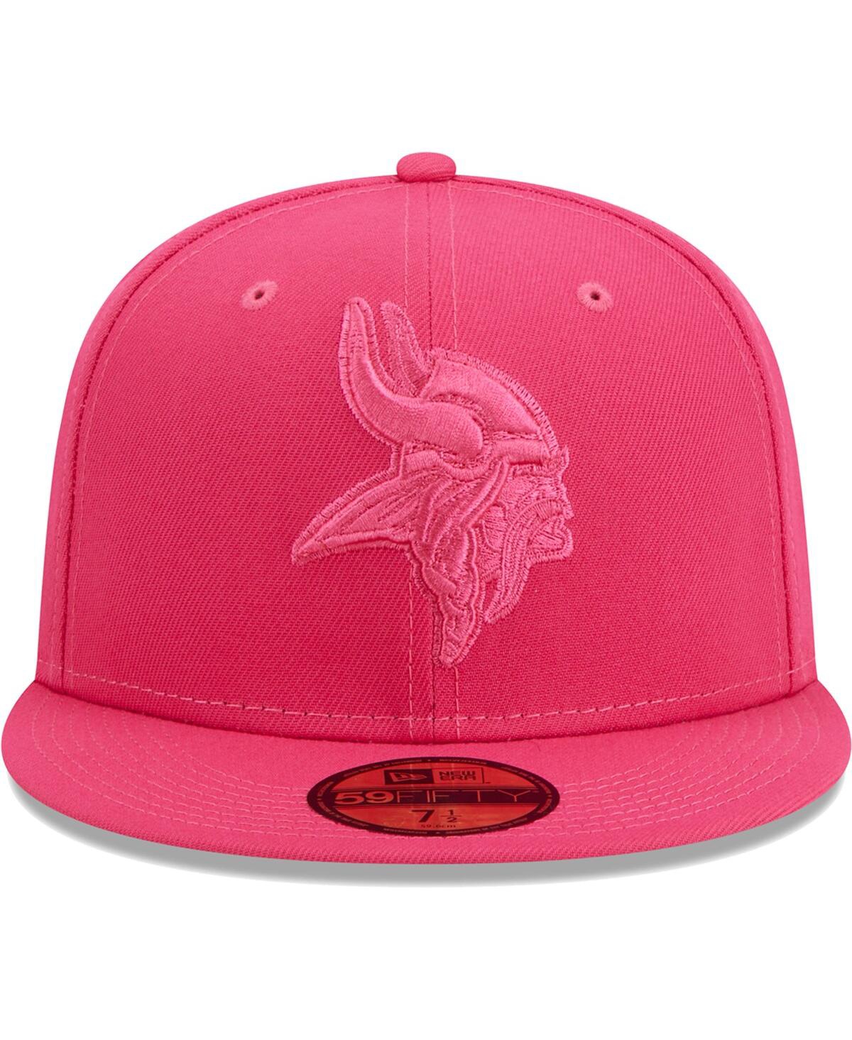 Shop New Era Men's  Pink Minnesota Vikings Color Pack 59fifty Fitted Hat