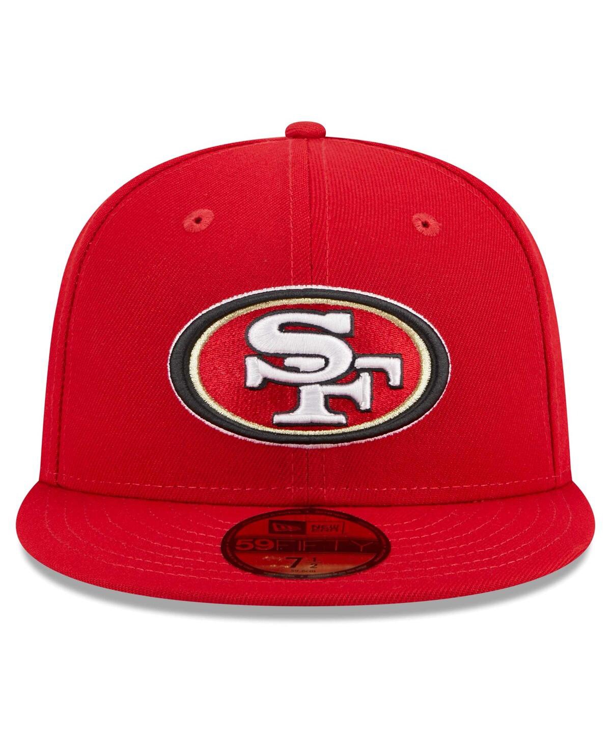 NEW ERA MEN'S NEW ERA SCARLET SAN FRANCISCO 49ERS MAIN PATCH 59FIFTY FITTED HAT 