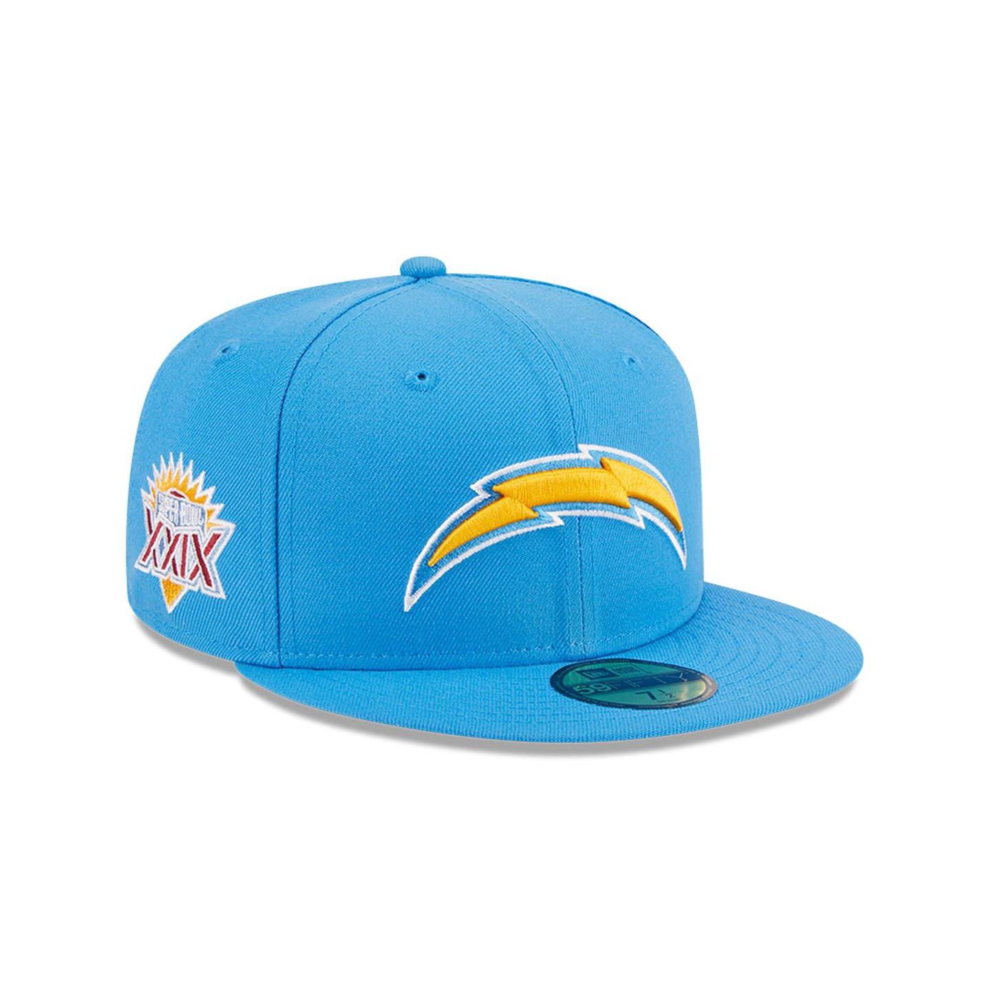 Мужская кепка New Era Powder Blue Los Angeles Chargers Main Patch 59FIFTY Fitted Hat — фото 1
