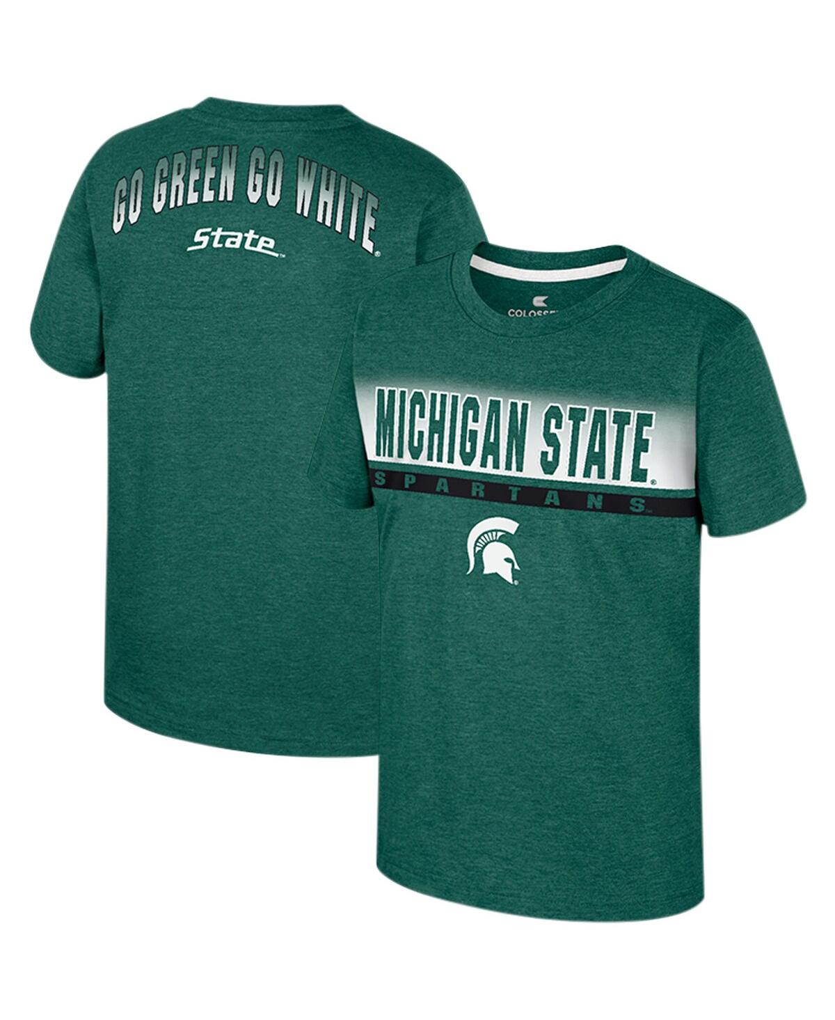Colosseum Kids' Big Boys  Green Michigan State Spartans Finn T-shirt