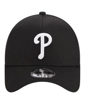 Men's Black Philadelphia Phillies A-Frame 9FORTY Trucker Adjustable Hat