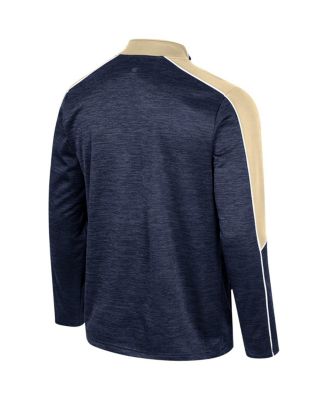 Men's Navy Notre Dame Fighting Irish Marled Half-Zip Jacket