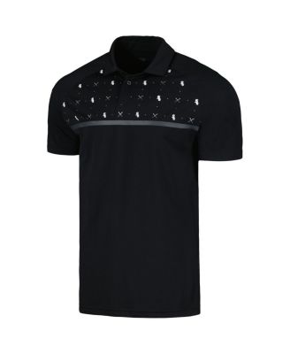 Men's Black Chicago White Sox Sector Batter Up Raglan Polo Shirt