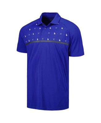 Men's Royal Los Angeles Dodgers Sector Batter Up Raglan Polo Shirt