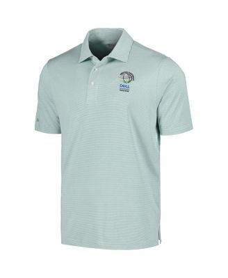 Men's Green WGC-Dell Technologies Match Play Airstream Essential Feed Striped Polo Shirt