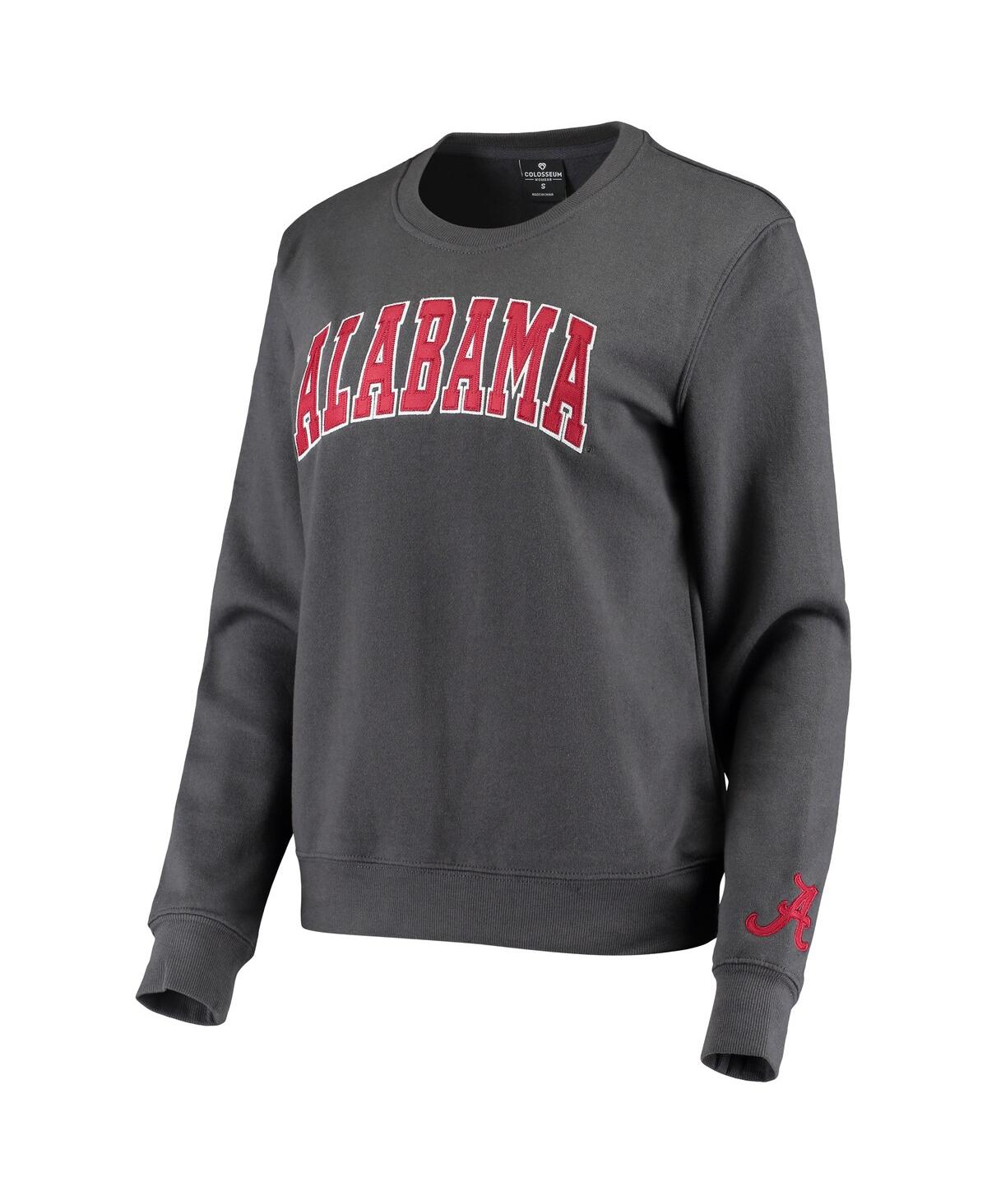 Colosseum Charcoal Alabama Crimson Tide Campanile Pullover Sweatshirt In Charcoal