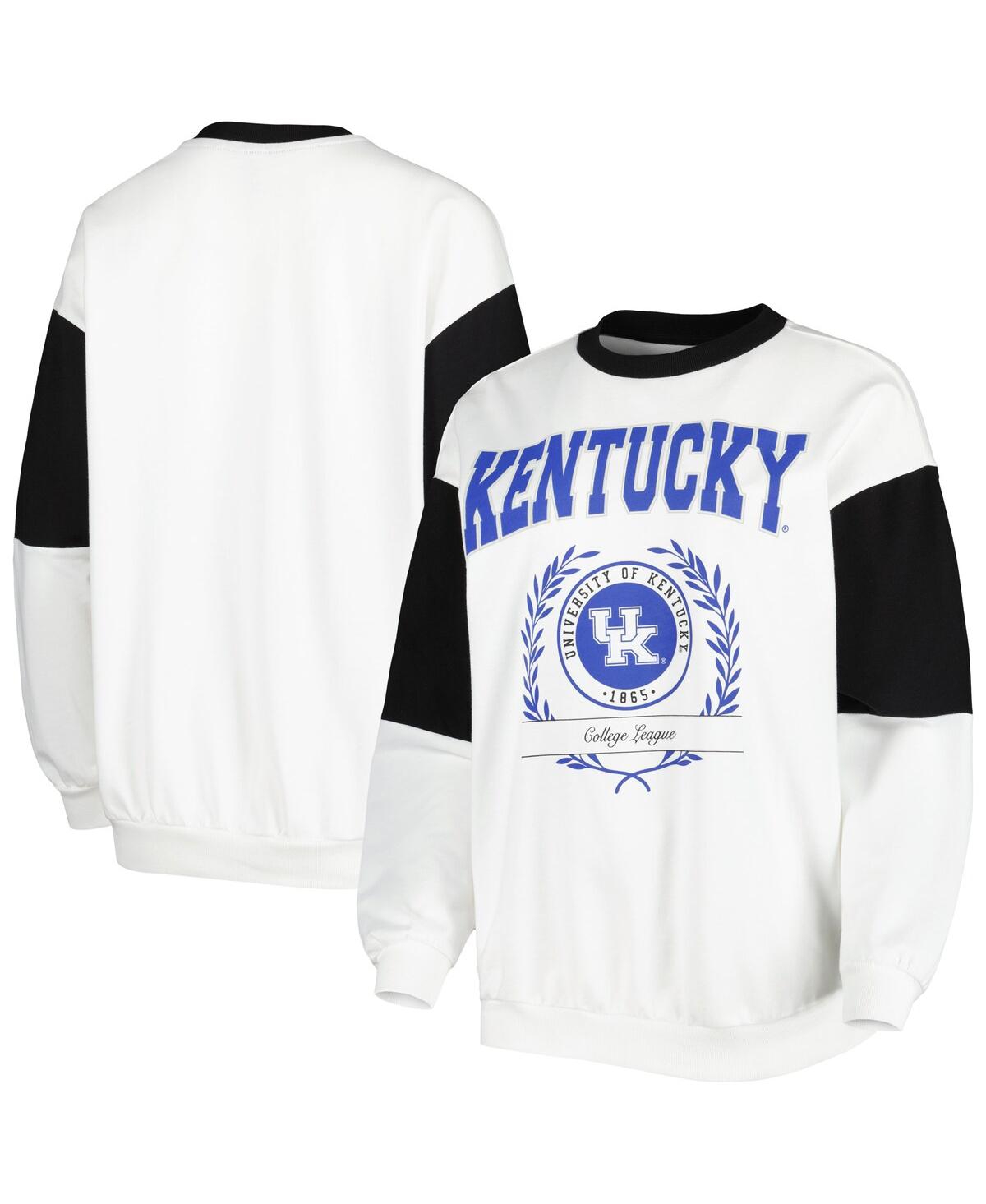Shop Gameday Couture Women's  White Kentucky Wildcats It's A Vibe Dolman Pullover Sweatshirt