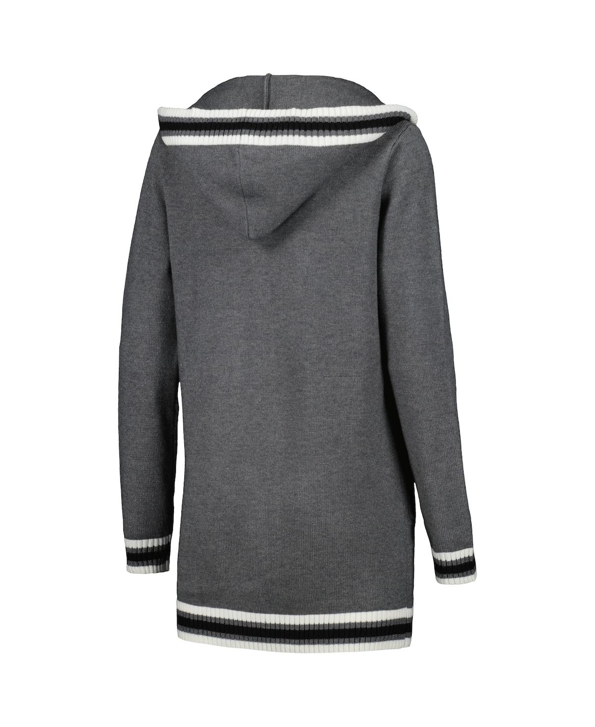 Gameday Couture Charcoal Florida Gators One More Round Tri-blend Striped Cardigan Sweater In Charcoal