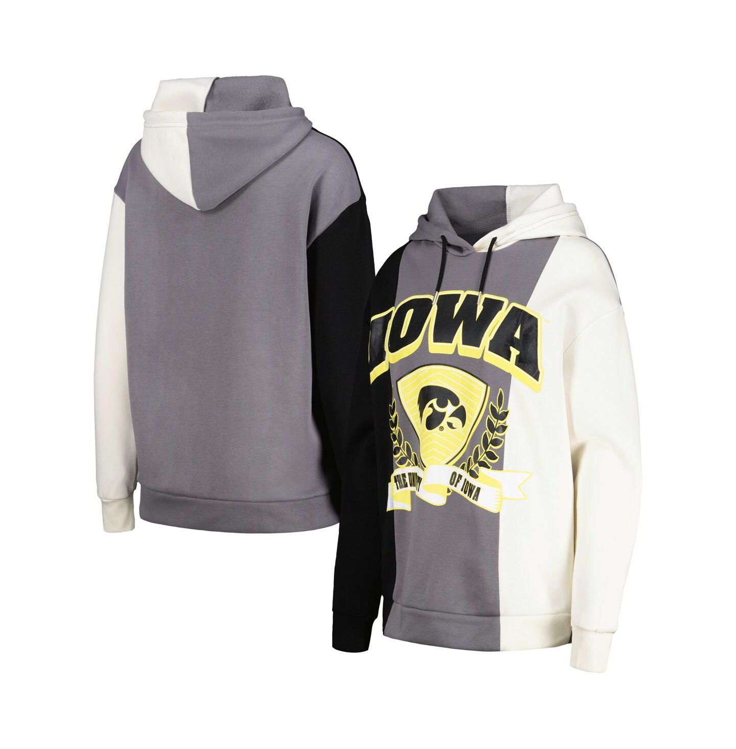 Женское худи Gameday Couture Black Iowa Hawkeyes Hall of Fame Colorblock Pullover — фото 1