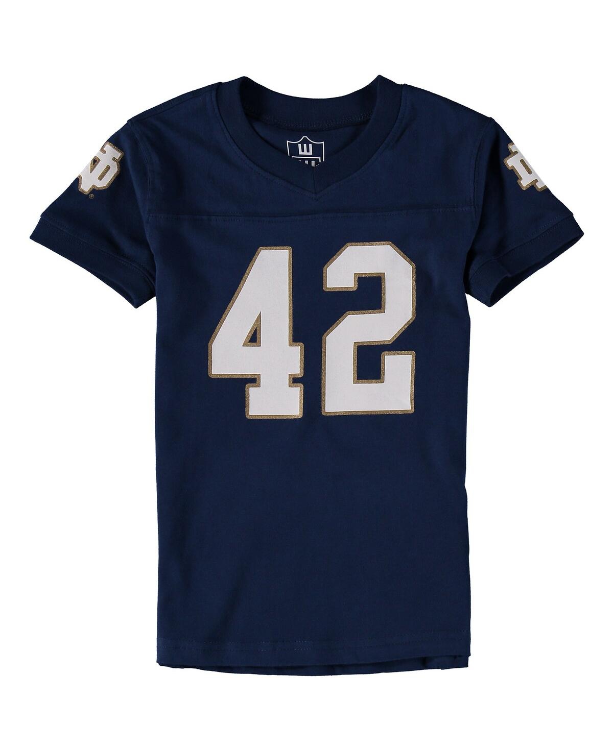 Wes & Willy Preschool Boys And Girls Notre Dame Fighting Irish Pajama Set In Navy