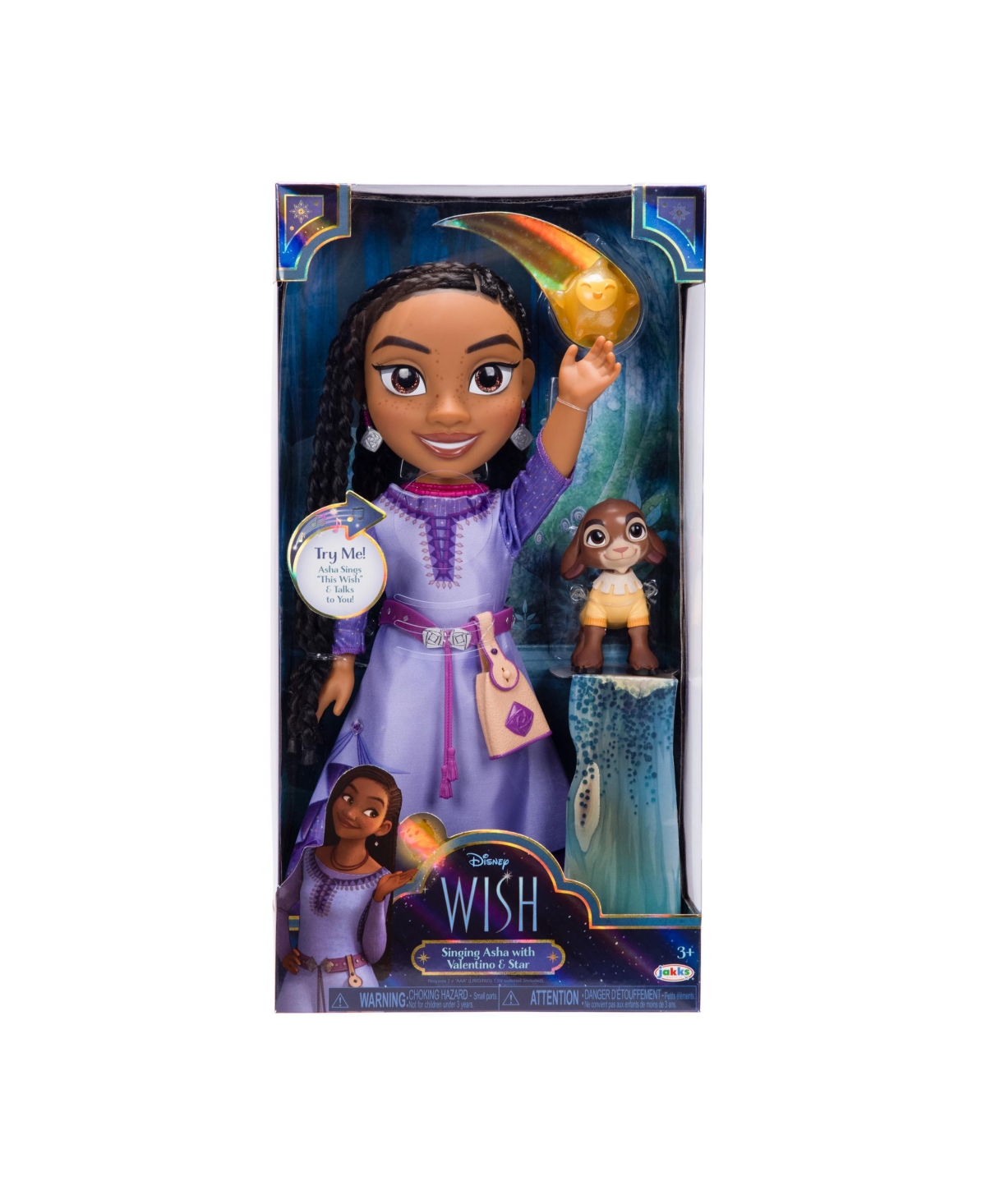 Disney Princess Wish Asha Feature Large Doll In Multicolor