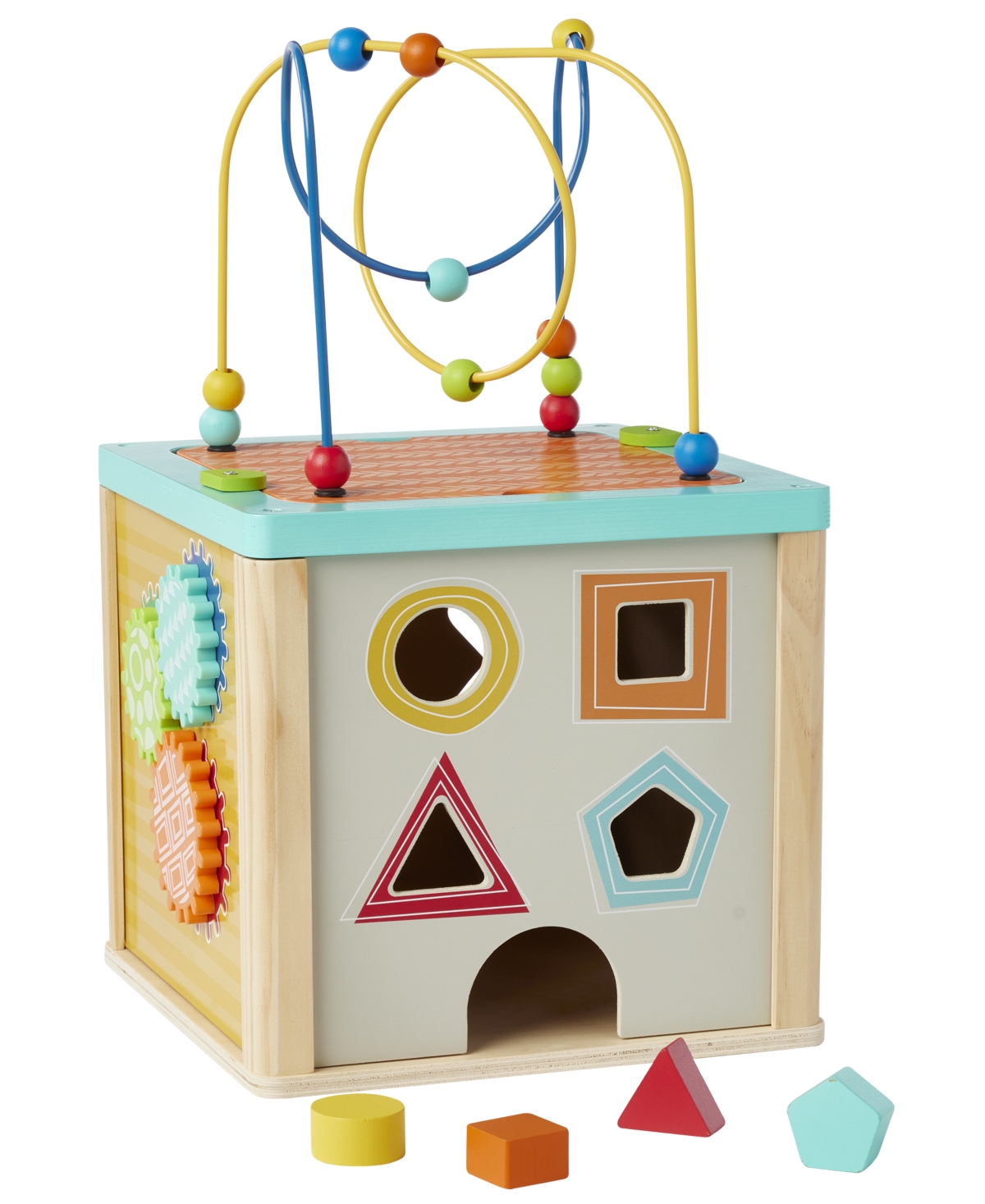 Shop Imaginarium Wooden Activity Cube Set In Multi Color